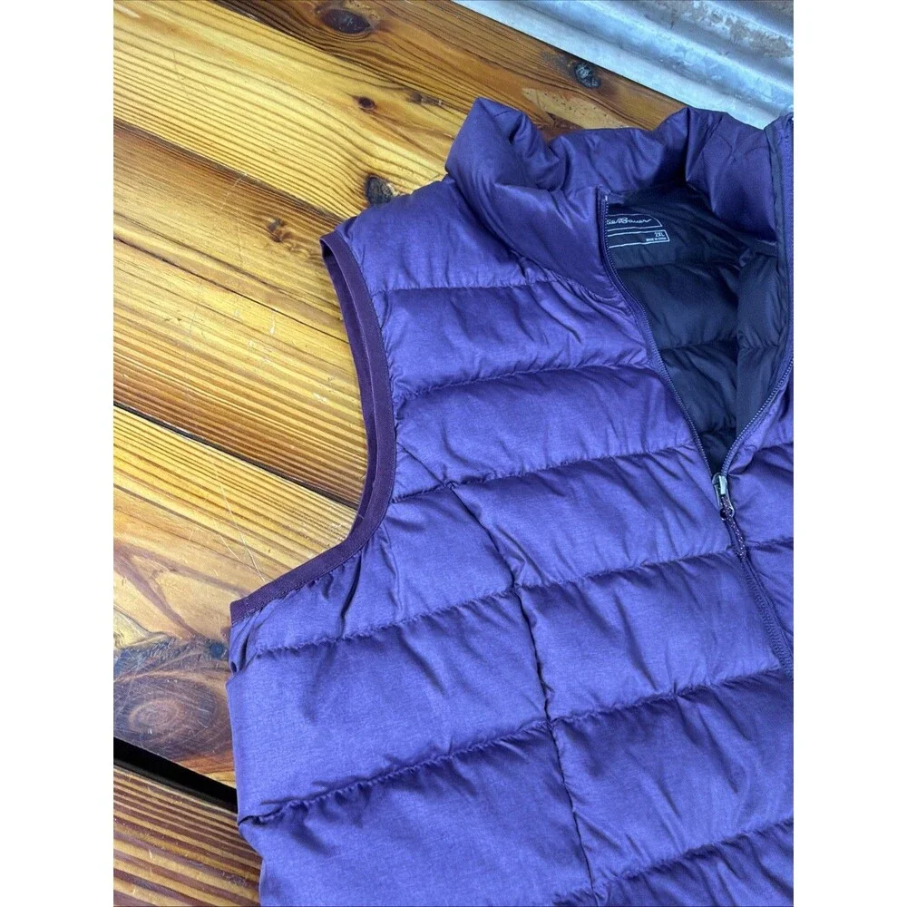 Eddie Bauer Puffer Vest Womens XXL Purple EB650 Down PRISTINE!!